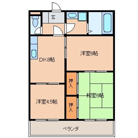 アシュレー国分の物件間取画像